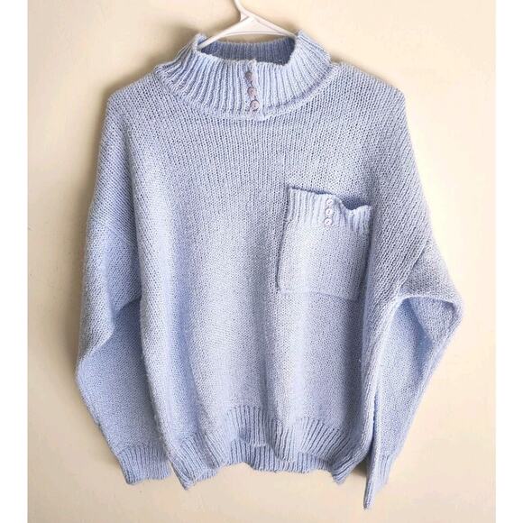 Gerard Works Mock Neck 100% Acrylic Pullover Knit Sweater Woman's Large 1242 - Picture 1 of 8